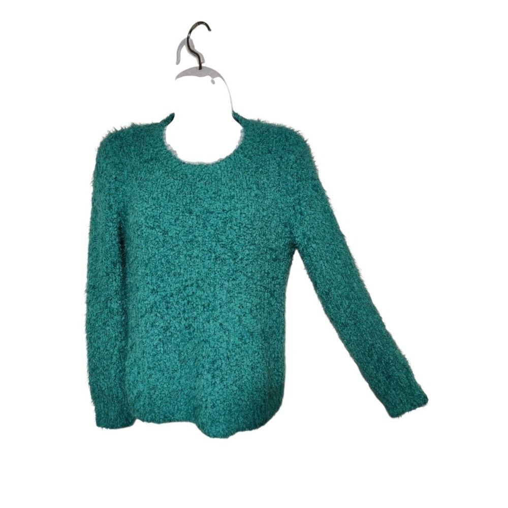 Skye's The Limit Green Aqua Fuzzy Soft Sweater NWT S